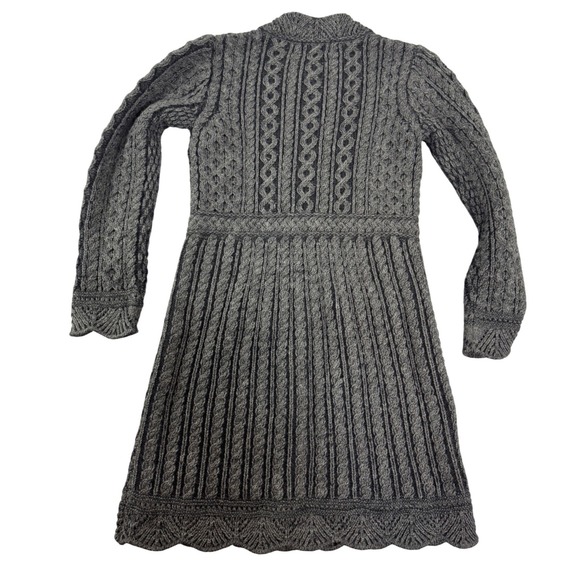 Aran Crafts Ireland 100% Irish Merino Wool Cable Knit Button Cardigan  Sz S - Picture 2 of 8